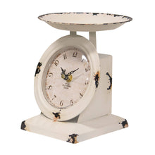 Load image into Gallery viewer, Farmhouse White Old Town Scale Clock
