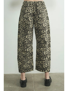 Cheetah Barrel Jeans