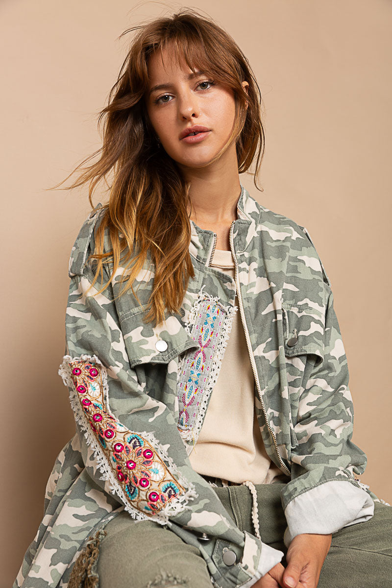 Camo Patches Utility Jacket