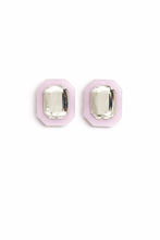 Load image into Gallery viewer, Olivia Statement Earrings Rectangle - Frosted Lilac
