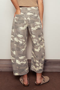 Relaxed Fit Camo Denim Pants