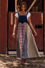 Load image into Gallery viewer, Plus Patchwork Plaid Overall Dress
