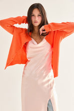 Load image into Gallery viewer, Orange Long Sleeve Buttoned Cardigan
