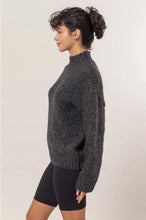 Load image into Gallery viewer, Black High Neck Oversized Sweater
