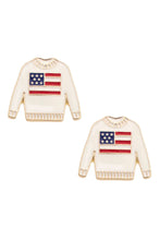 Load image into Gallery viewer, Americana Pullover Stud Earrings in Red, White, &amp; Blue
