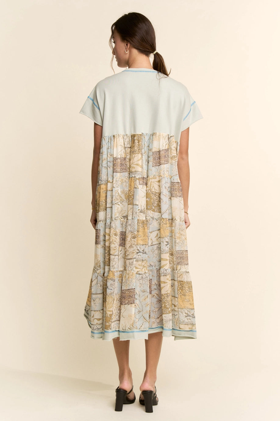 Angel Printed French Terry Top Bottom Midi Dress
