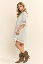 Load image into Gallery viewer, Angle Printed French Terry and Dotted Mesh Layer Dress
