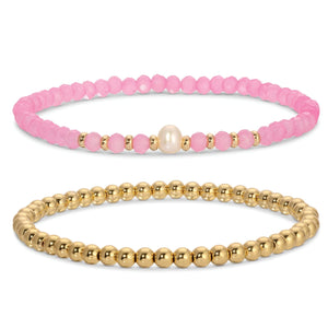 Pink and Gold 2 Set Bracelet