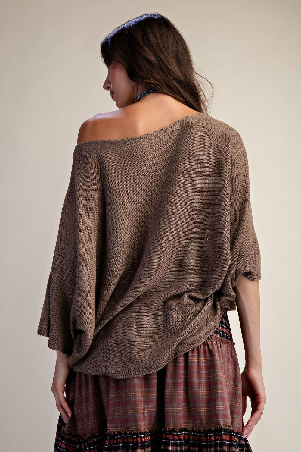Boat Neck Knit Sweater