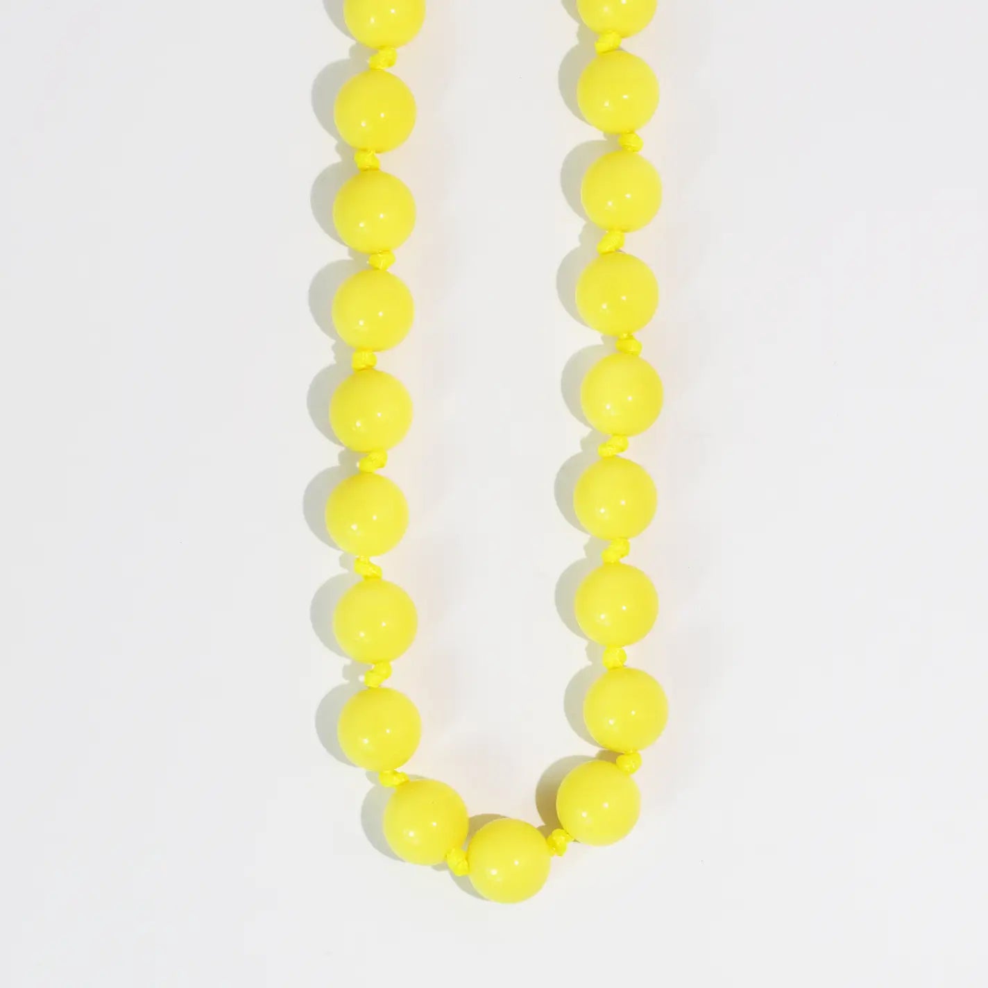Bubblegum Beads Necklace - Yellow