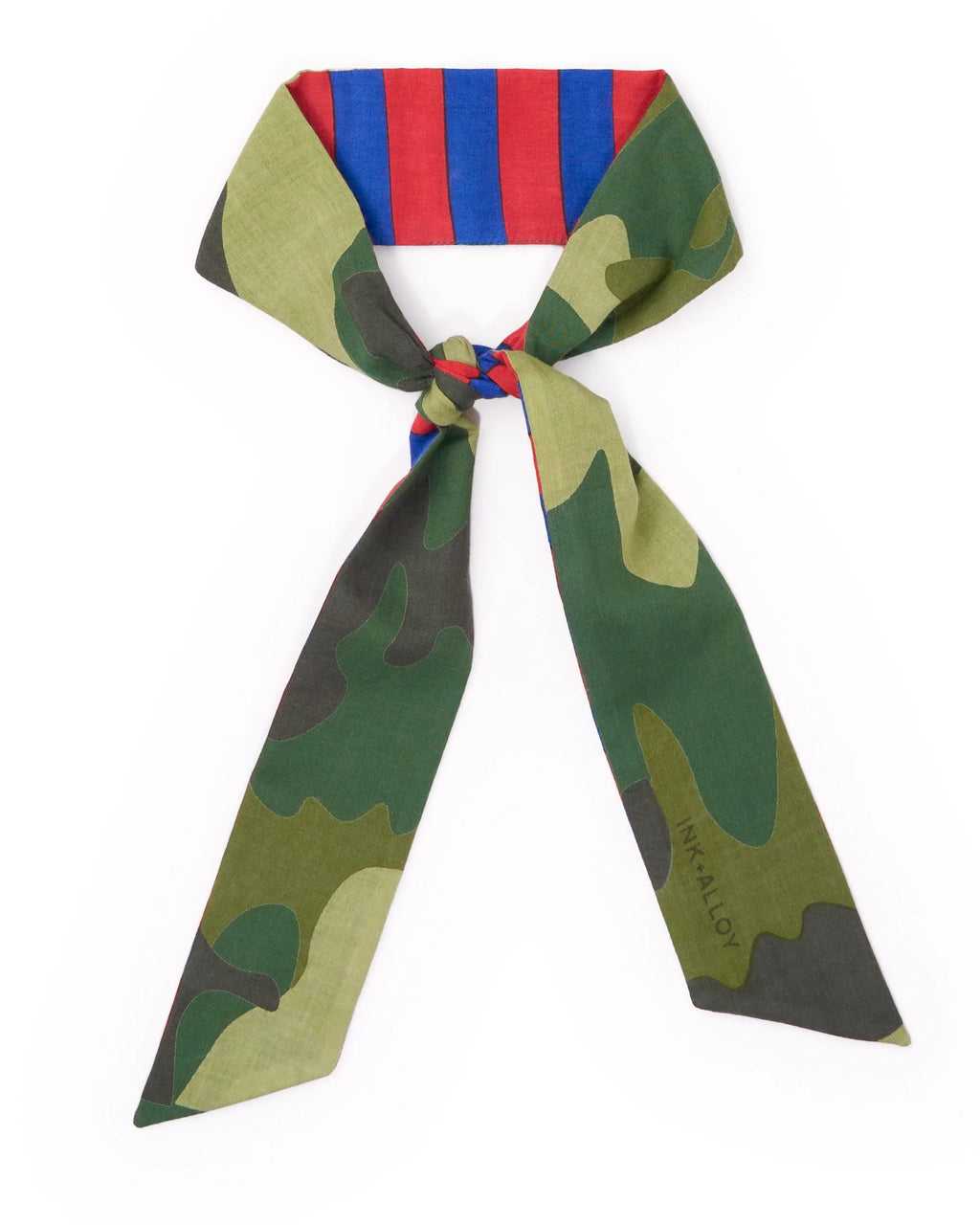 Camile Camo Print Skinny Scarf
