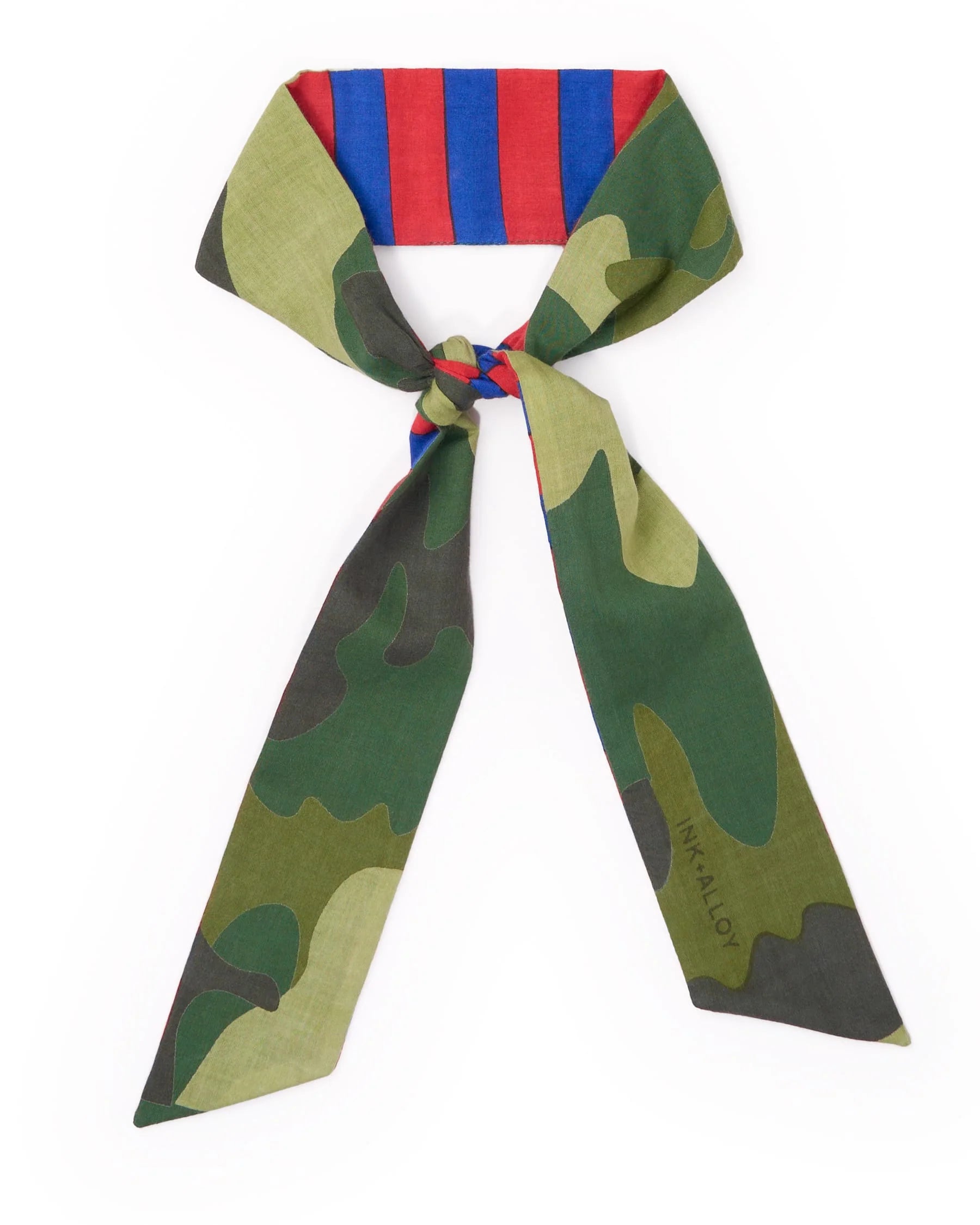 Camile Camo Print Skinny Scarf