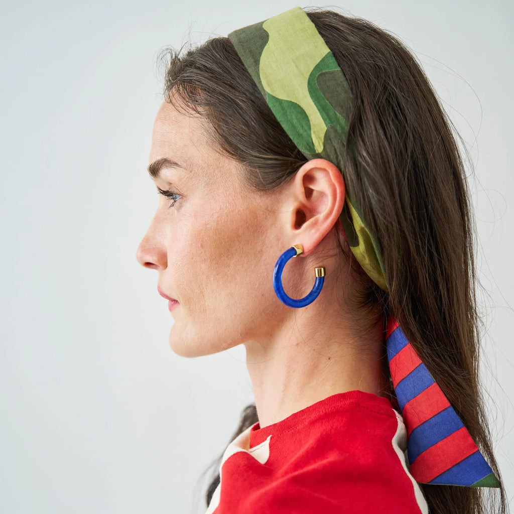 Camile Camo Print Skinny Scarf