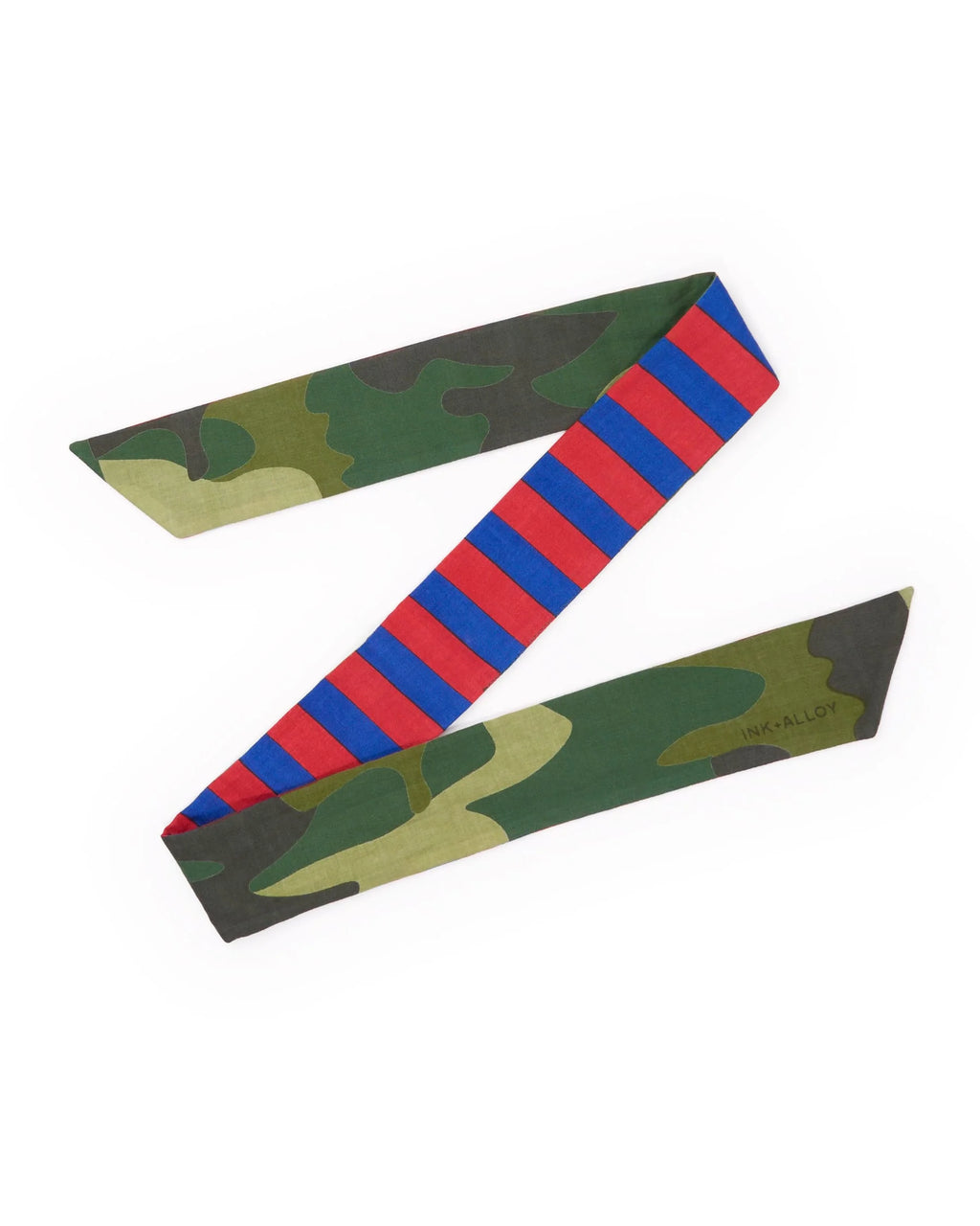 Camile Camo Print Skinny Scarf