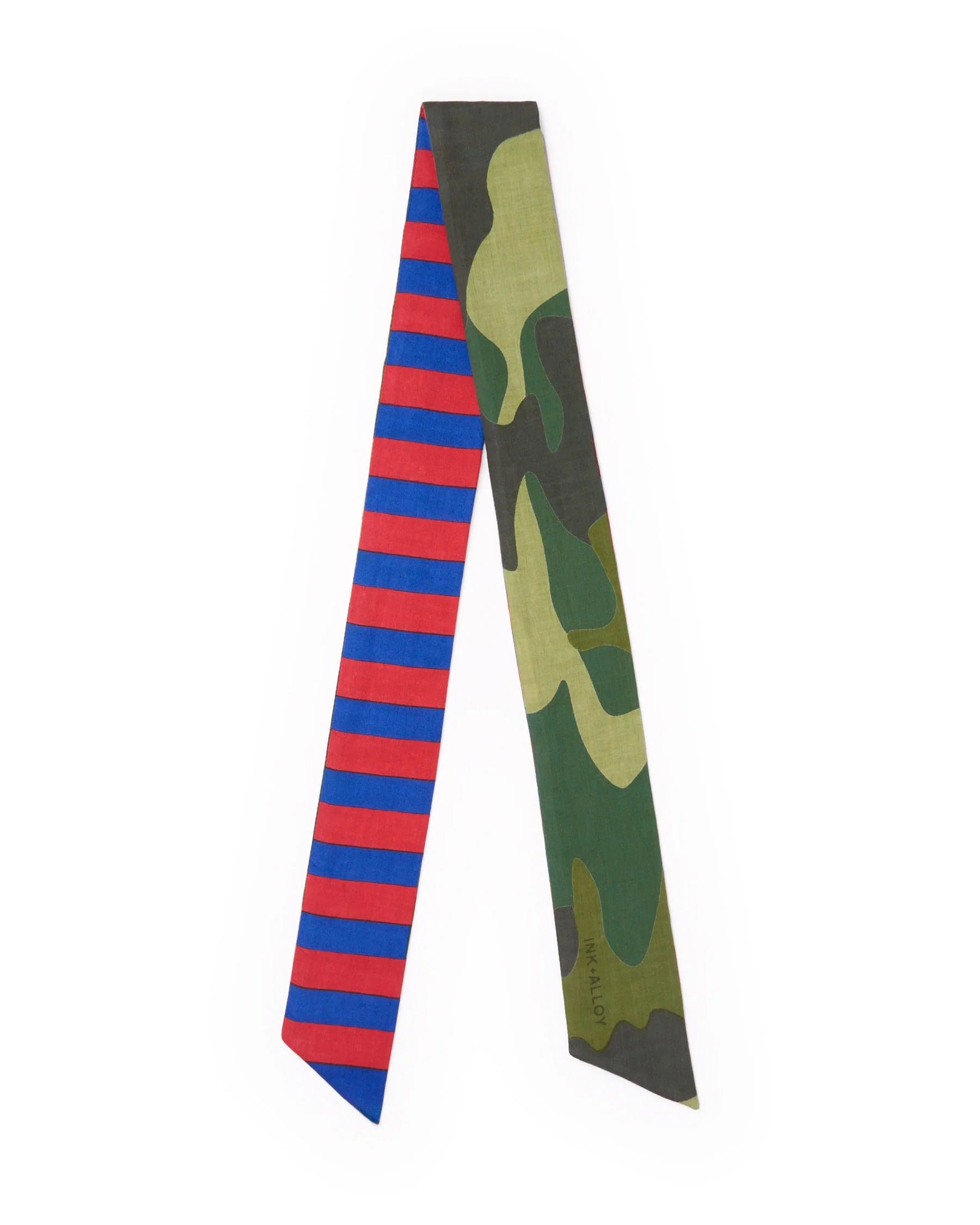 Camile Camo Print Skinny Scarf
