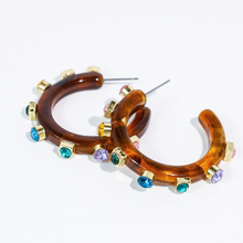 Load image into Gallery viewer, Candy Gem Hoop
