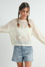 Load image into Gallery viewer, Crew Neck Crochet Sweater
