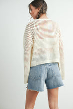 Load image into Gallery viewer, Crew Neck Crochet Sweater
