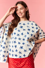Load image into Gallery viewer, Distressed Star Stitch Dolman Sweatshirt
