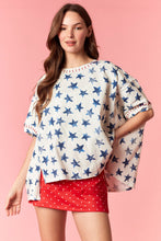 Load image into Gallery viewer, Distressed Star Stitch Dolman Sweatshirt
