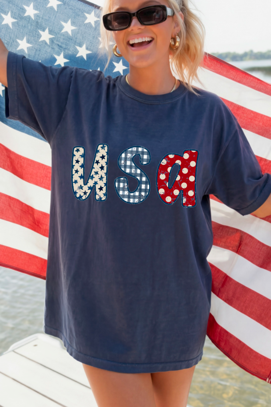 Distressed USA Graphic Tee