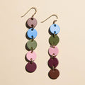 Fall Multicolor Sylvie Leather Dangle Earrings