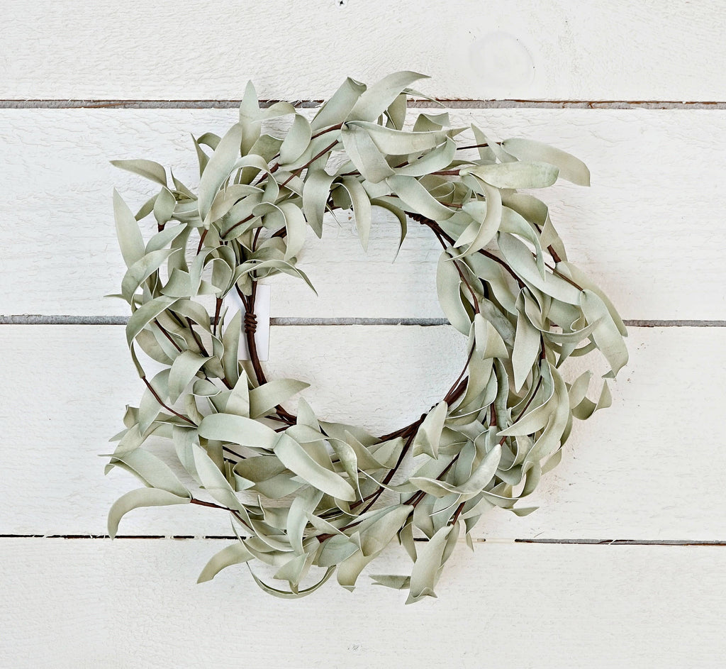 Flocked Herb Leaves Wreath