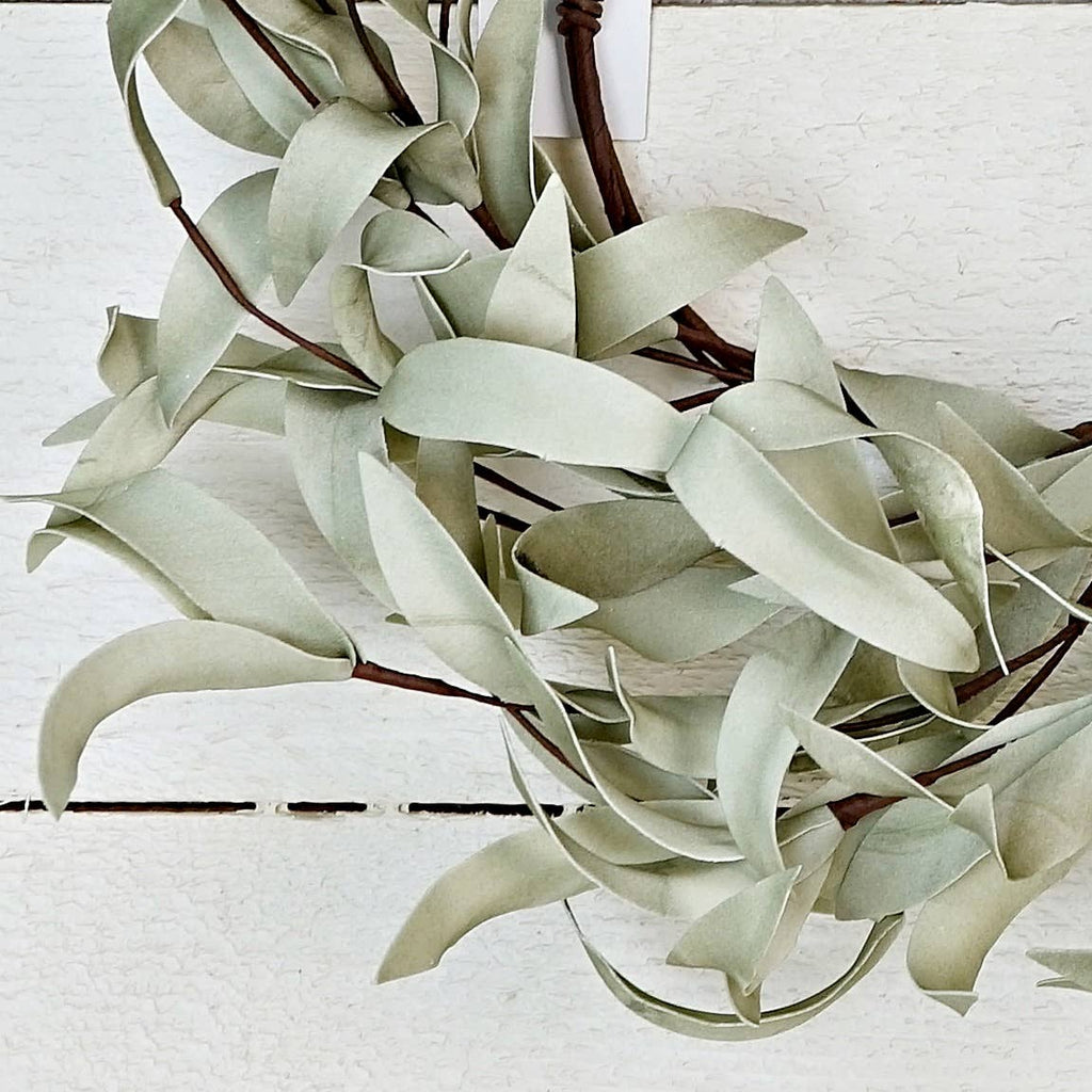 Flocked Herb Leaves Wreath
