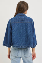 Load image into Gallery viewer, Flowy Cropped Denim Jacket
