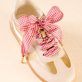 Gingham Red Step It Up Shoelaces