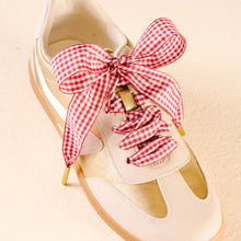 Load image into Gallery viewer, Gingham Red Step It Up Shoelaces
