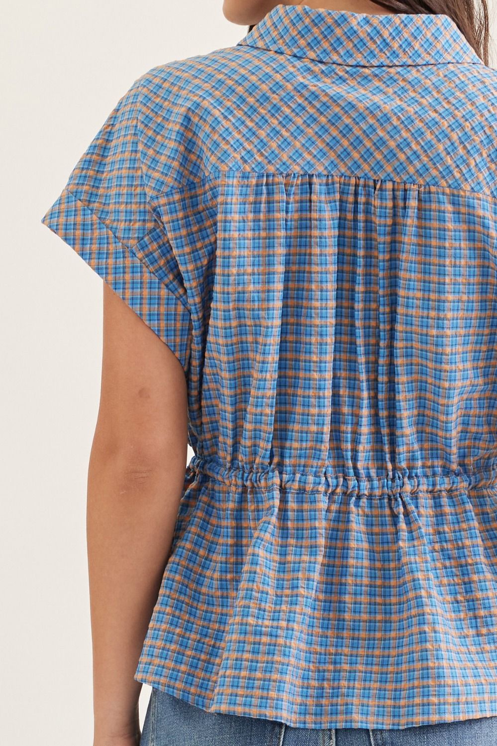 Gingham Short Sleeve Top