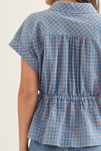 Load image into Gallery viewer, Gingham Short Sleeve Top

