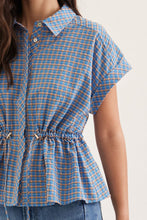 Load image into Gallery viewer, Gingham Short Sleeve Top
