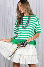 Load image into Gallery viewer, Green Bow Detail Striped Sweater
