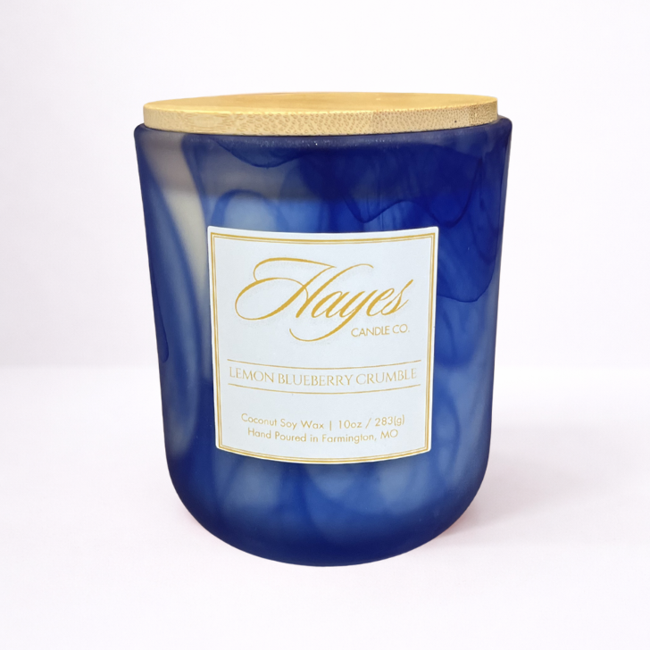 Hayes Candle Swirl Jar Lemon Blueberry Crumble 10oz