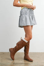 Load image into Gallery viewer, High-Waisted Plaid Drawstring Shorts
