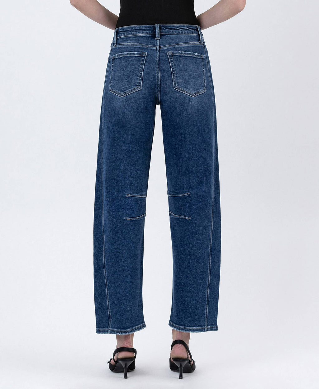 High Rise Barrel Leg Jean