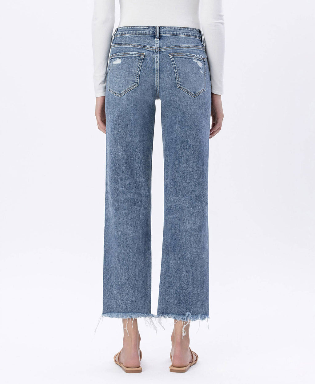 High Rise Distressed Dad Jeans
