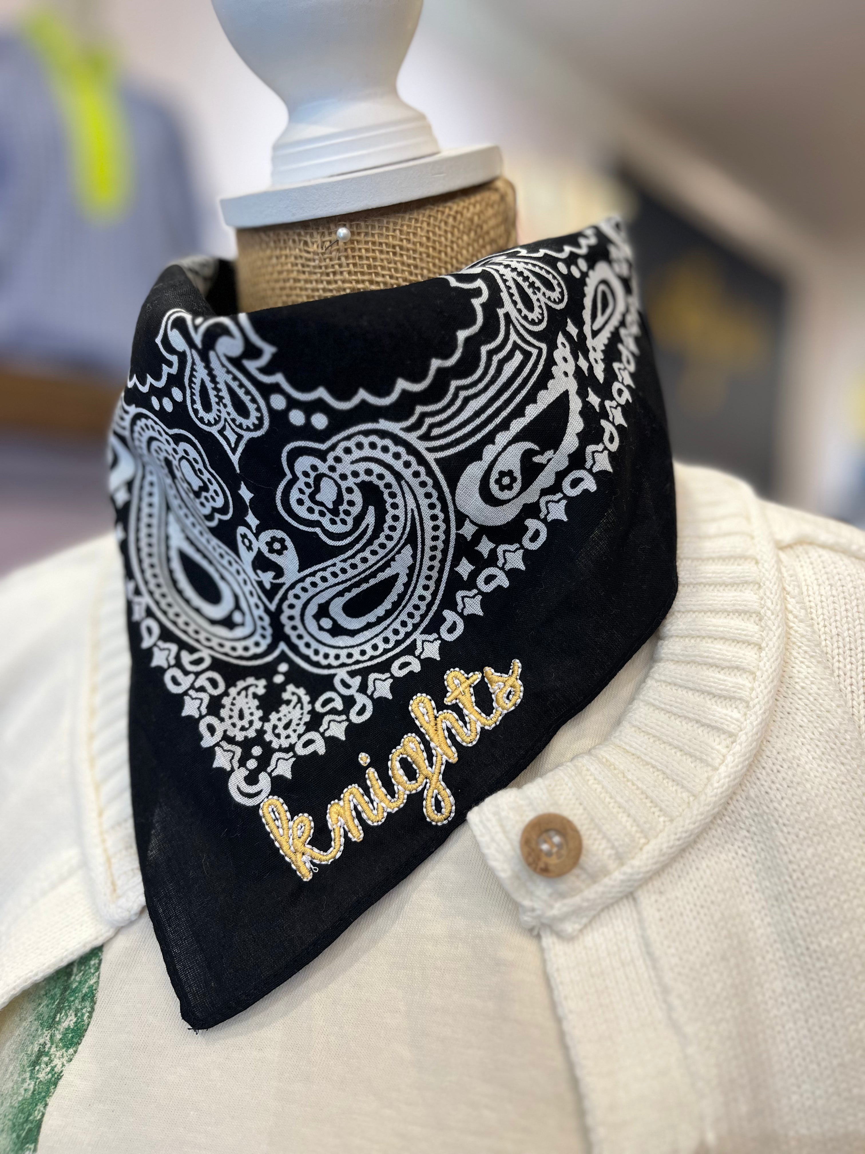 Knights Embroidered Bandana