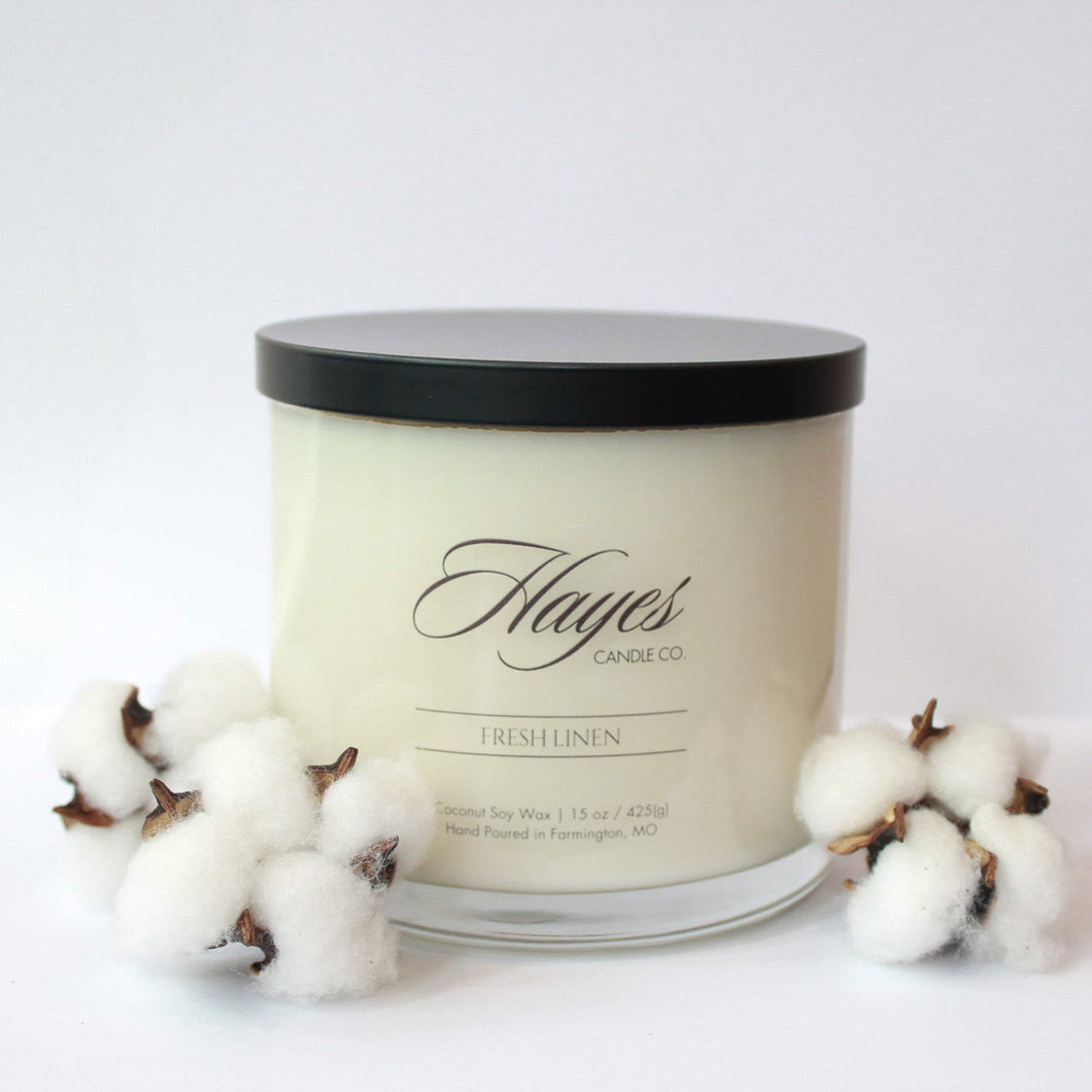 Hayes Candle Fresh Linen 15oz