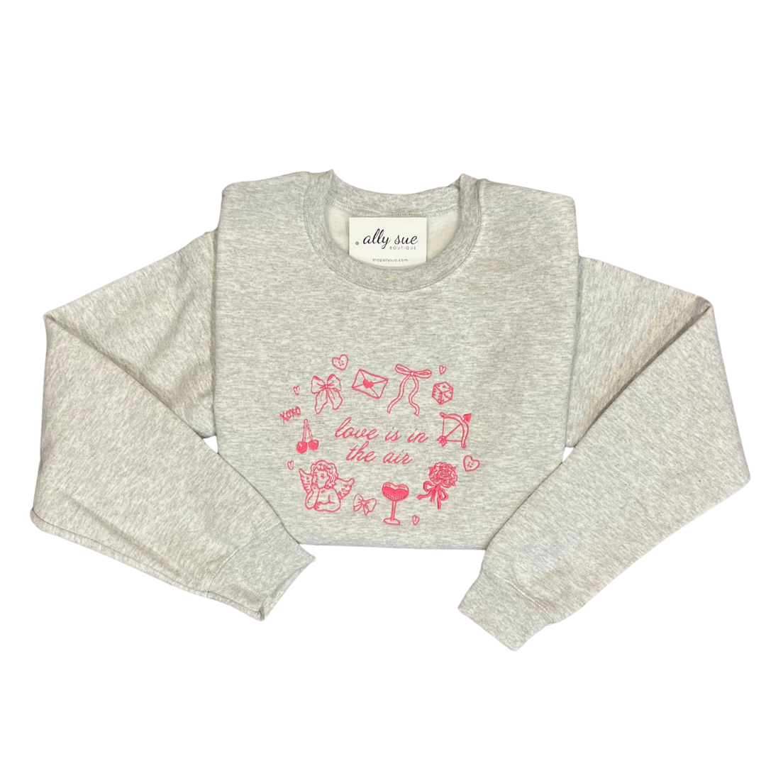Love Is In The Air Embroidered Sweatshirt
