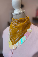 Load image into Gallery viewer, Mustard Bandana with White Sequins
