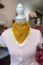 Load image into Gallery viewer, Mustard Bandana with White Sequins
