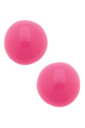 Neiman Coated Enamel Stud Earrings Pink