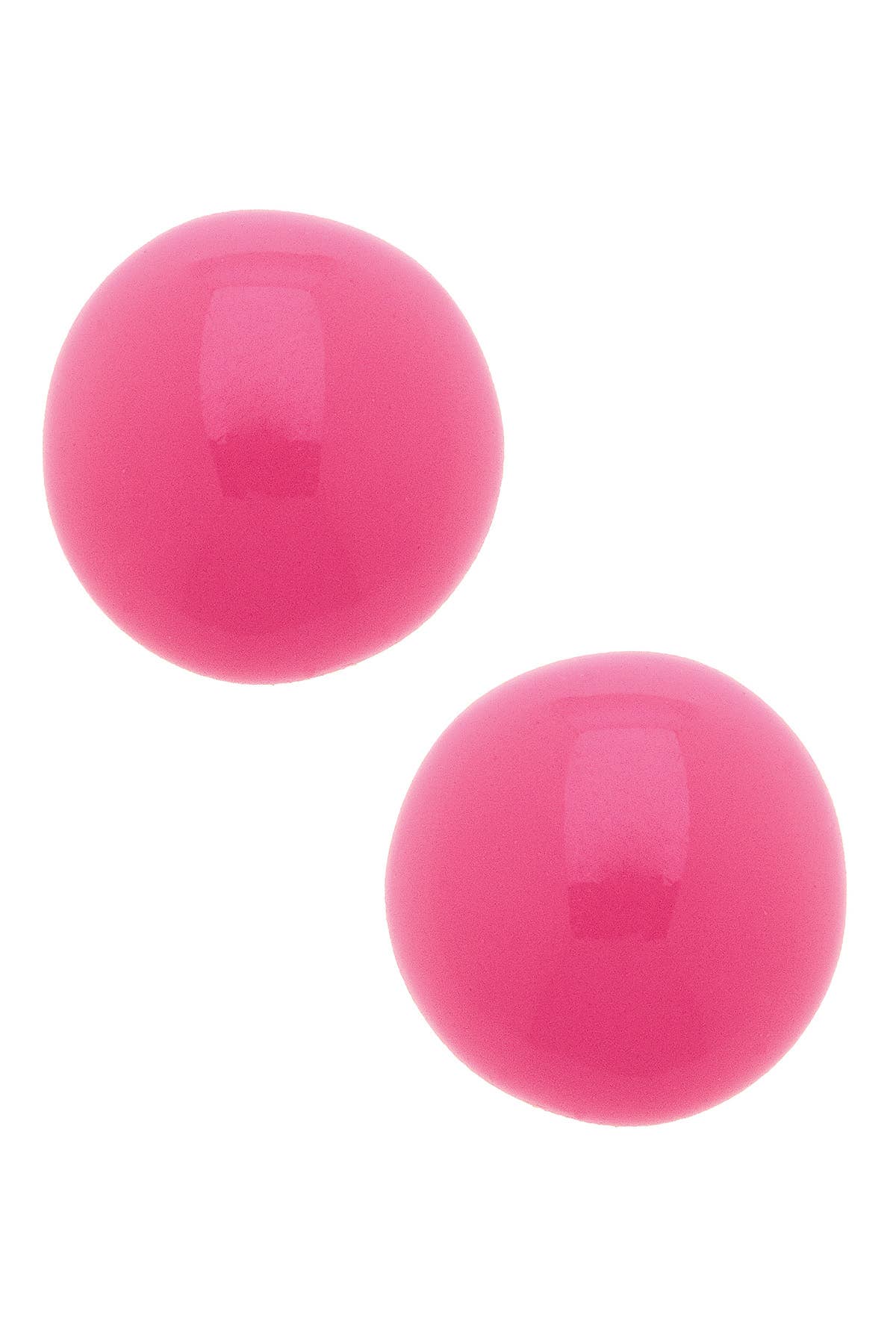 Neiman Coated Enamel Stud Earrings Pink
