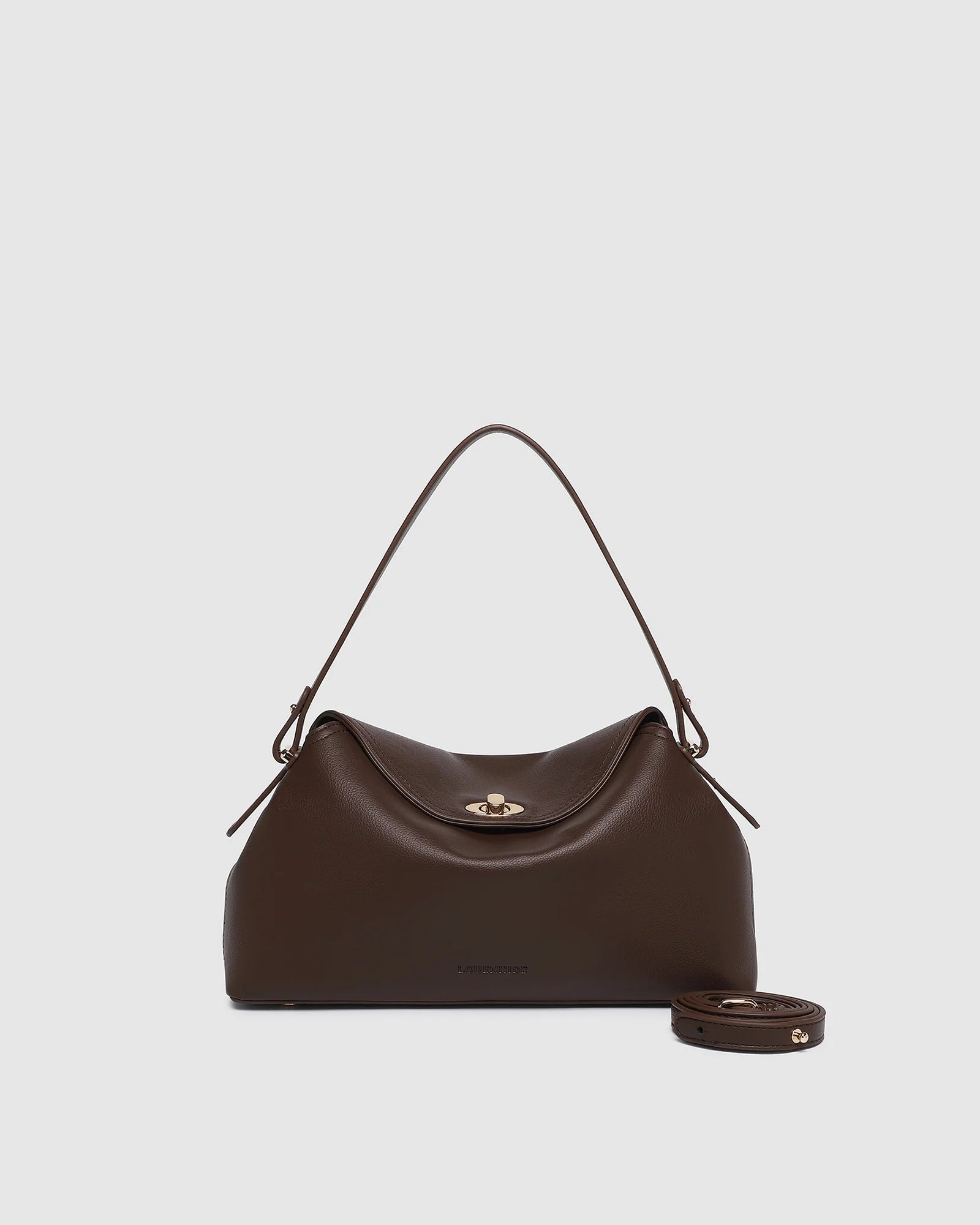 Louenhide Nicole Handbag in Chocolate vegan leather