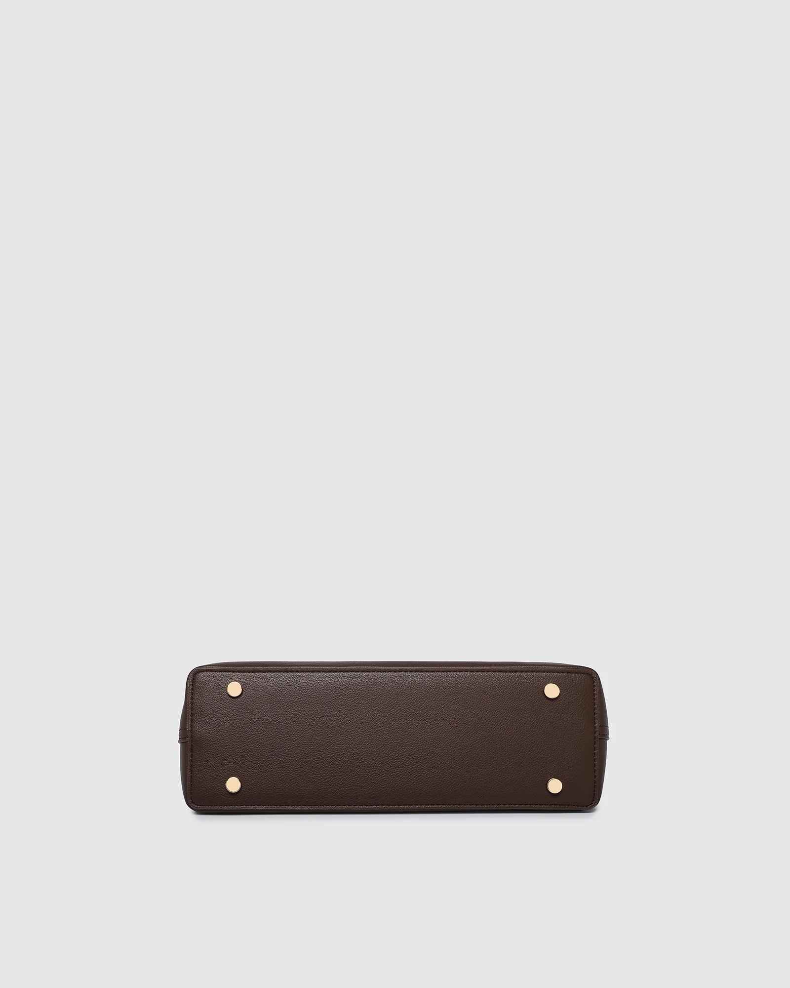 Bottom of Louenhide Nicole Handbag in Chocolate vegan leather