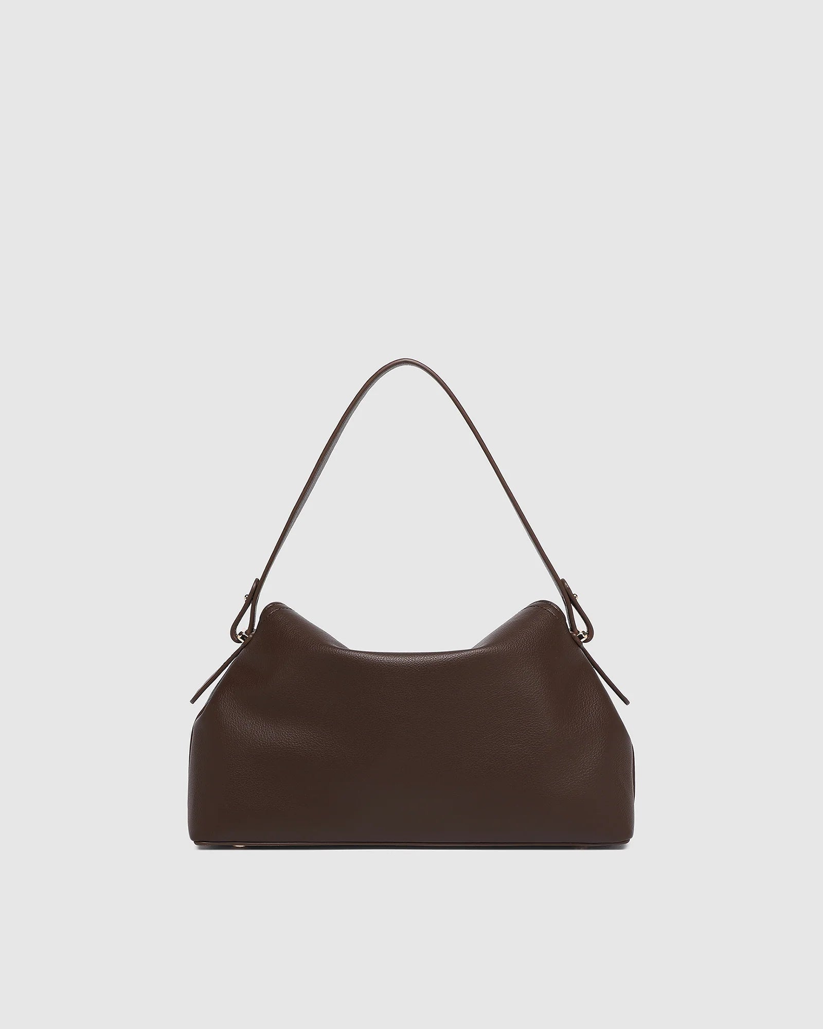 Back of Louenhide Nicole Handbag in Chocolate vegan leather
