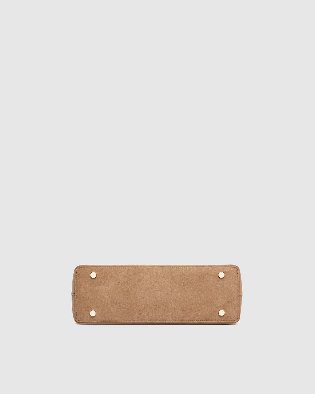 Bottom of Louenhide Nicole Handbag in Suede Honey faux suede